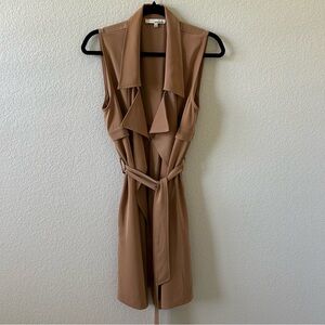 Elegant Tan Sleeveless Dress